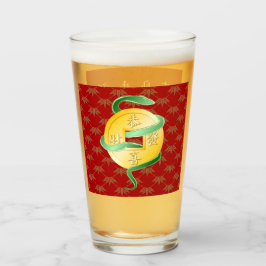 Copo De Pint Ano Novo Lunar Chinês da Moeda Dourada de Cobra 20