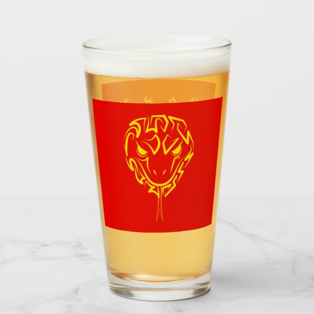 Copo De Pint Ano Novo Lunar Chinês do Cobra 2025 4723 Madeira (Frente (Preenchido))