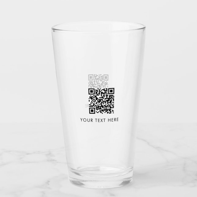 Copo De Pint Anúncios de código QR de site de empresa digitaliz (Frente)