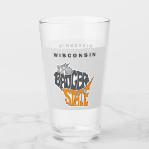 Copo De Pint Apelido de Palavra-Arte do Wisconsin State