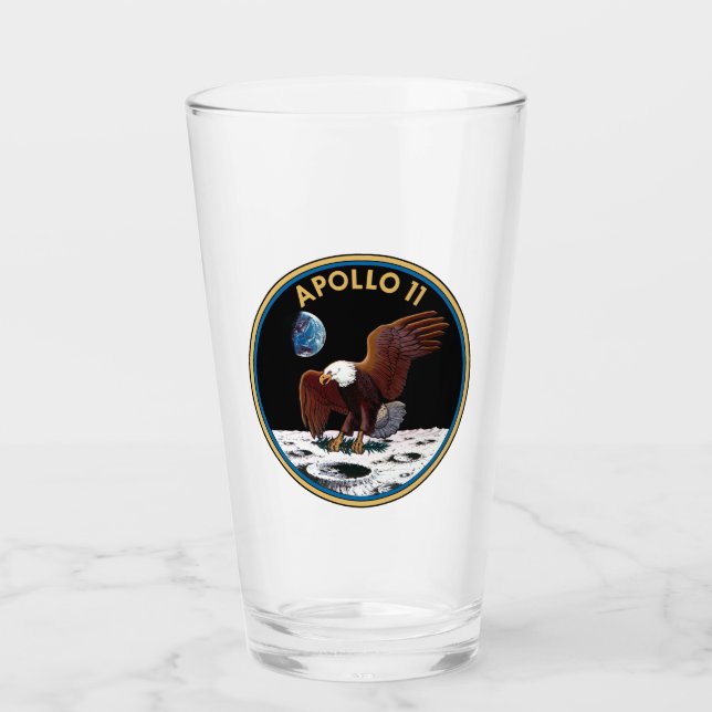 Copo De Pint Apollo 11 insígnia (Frente)