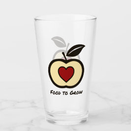 Copo De Pint Apple e Heart Red & Black Comida para crescer logo