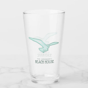 Copo De Pint Aqua ID623 azul da gaivota da casa de praia