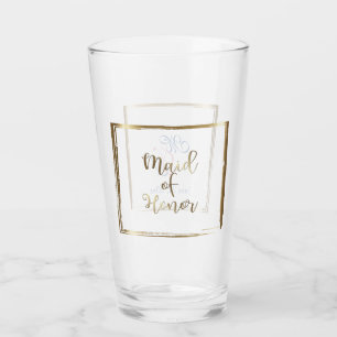 Copo De Pint Aquarela Azul Marinho e Rosa Dama de Honra