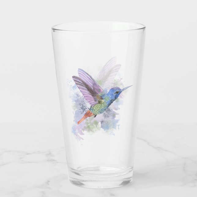Copo De Pint Aquarela Hummingbird Garden Bird Nature Art (Verso)