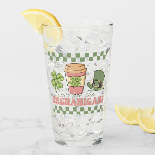 Copo De Pint Aqui Para Os Shenanigans - Café De Véu (Gelo frontal)