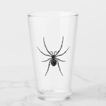 "Arachnid" Bastante Vidro De Pint B&W Estranho
