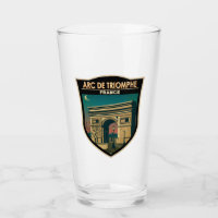Arc de Triomphe França Retro Viagem Art Vintage