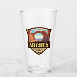 Copo De Pint Arches National Park Illustration Retro
