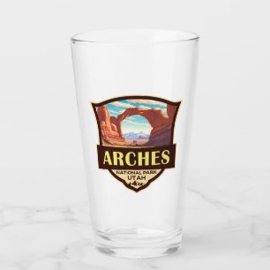 Copo De Pint Arches National Park Illustration Retro
