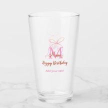 Arco de glitter rosa adicionar nome letra monogram