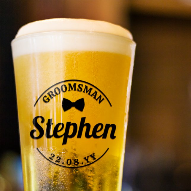 Copo De Pint Arco Gravação Texto Curvo Nome Data Padrinho de ca (Criador carregado)