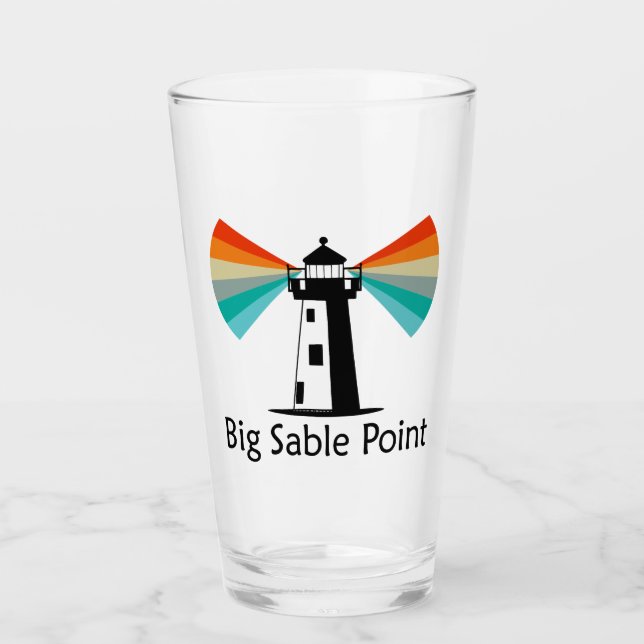 Copo De Pint Arco-Íris de Farol Grande Sable Point (Frente)
