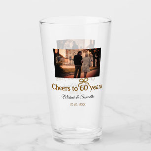 Copo De Pint arco ouro aplaude casamento de 60 anos