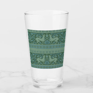 Copo De Pint Art Deco Nouveau Dog Nature Botânico: Padrão