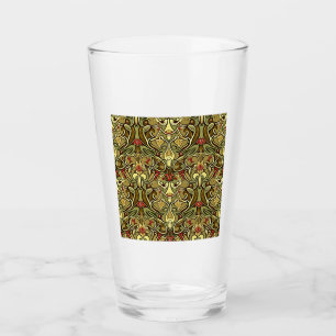 Copo De Pint Art Nouveau Wallpaper Glass Tumbler