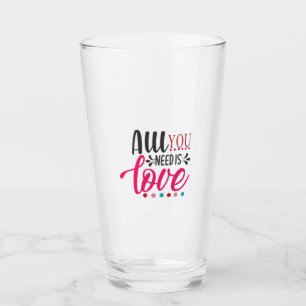 Copo De Pint Arte casal Tudo Que Você Precisa É Amor