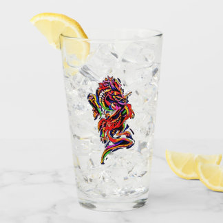 Copo De Pint Arte chinesa multicolor do Rainbow Dragon