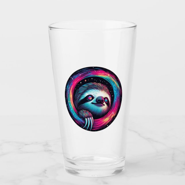 Copo De Pint Arte Cósmica da Galáxia da Lama (Frente)