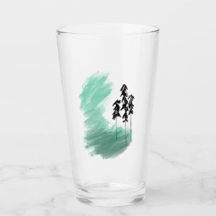 Copo De Pint arte de árvore verde escandinava simples menta mod