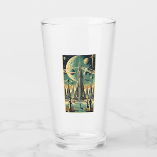 Copo De Pint Arte de cartão-postal de cidade alienígena futuris