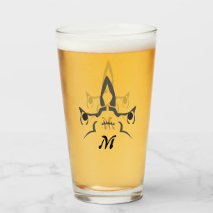 Copo De Pint Arte de linha de tubarão martelo zangada