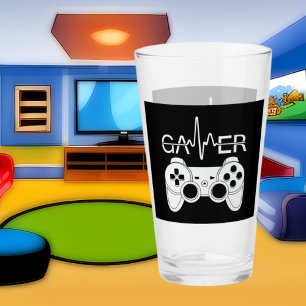 Copo De Pint Arte de palavra legal do gamer de pulsação