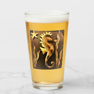 Copo De Pint Arte do metal do cavalo marinho
