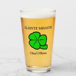 Copo De Pint Arte Floral do Dia de São Patrício Trevo Verde