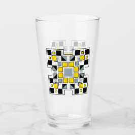 Copo De Pint Arte Moderna de Padrão de Colcha Geométrica 