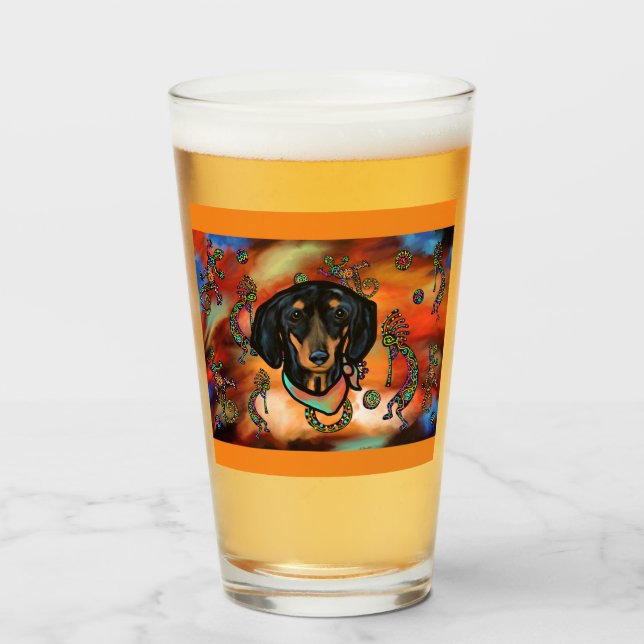 COPO DE PINT ARTE SUDOESTE DACHSHUND (Frente (Preenchido))