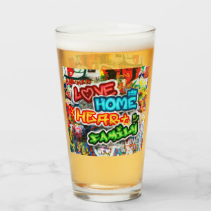 Copo De Pint Arte Urbana Colorida Funky Graffiti Amor Casa Cora