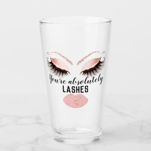 Copo De Pint Artista Personalizado Eyelash Pink Kiss Girlspower