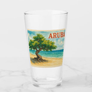 Copo De Pint Aruba Divi Tree Eagle Beach aquarela