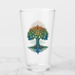 Copo De Pint Árvore da Vida Mudando o Amanhecer 