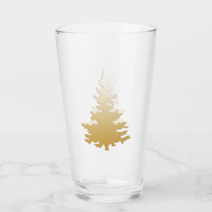 Copo De Pint Árvore de Natal Dourada Brilhante