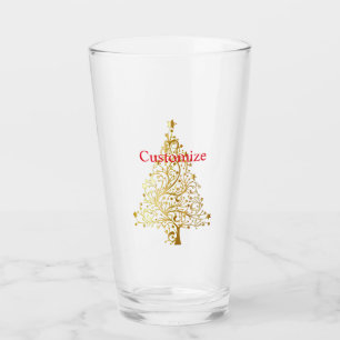 Copo De Pint Árvore de Natal Dourada Fancy Thunder_Cove