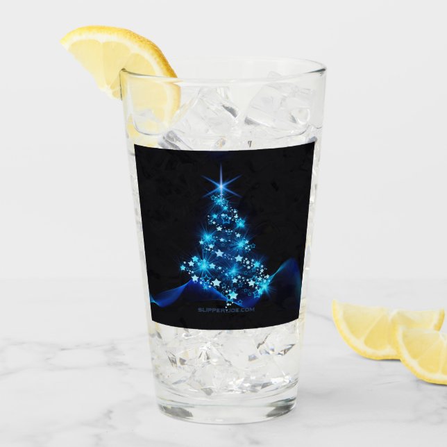 Copo De Pint Árvore de Natal estilizada e brilhante da Slippery (Gelo frontal)