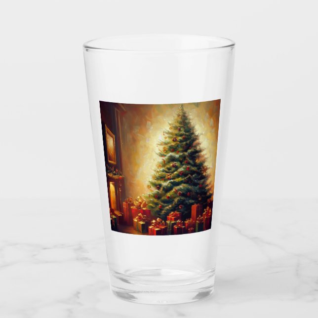 Copo De Pint Árvore Natal 1 (Frente)