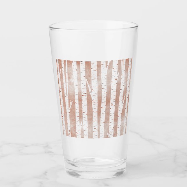 Copo De Pint Árvores de Aves Ilustradas (Frente)