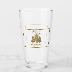 Copo De Pint Árvores de Natal Douradas