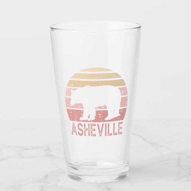Copo De Pint Asheville North Carolina Retro Bear (Frente)