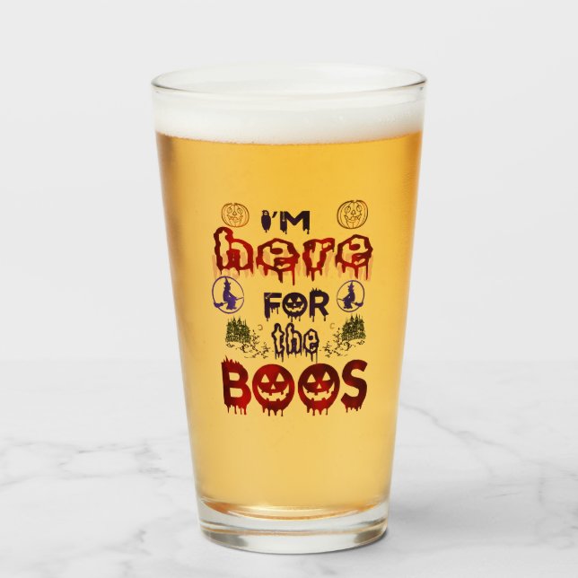 Copo De Pint Assombrosos Boos Clássicos de Halloween Sangrentos (Frente (Preenchido))