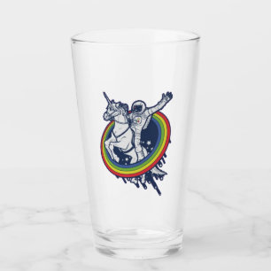Copo De Pint Astronauta Montando Unicórnio
