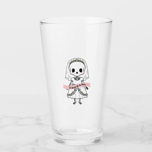 Copo De Pint Até que a Morte nos Separe Halloween (Frente)
