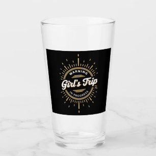 Copo De Pint Atenção Viagem de Meninas em Andamento Férias de V