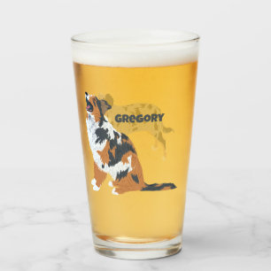 Copo De Pint Aussie Australian Shepherd Dog Personalizado