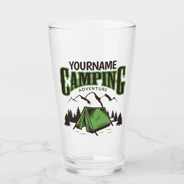 Copo De Pint Aventura de Viagem de Acampamento Familiar Persona (Frente)