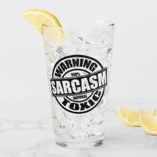 Copo De Pint Aviso Citação Tóxica do Sarcasm Funny