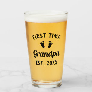 Copo De Pint Avô Abuelo Não Vovô Primeira Vez Vovô